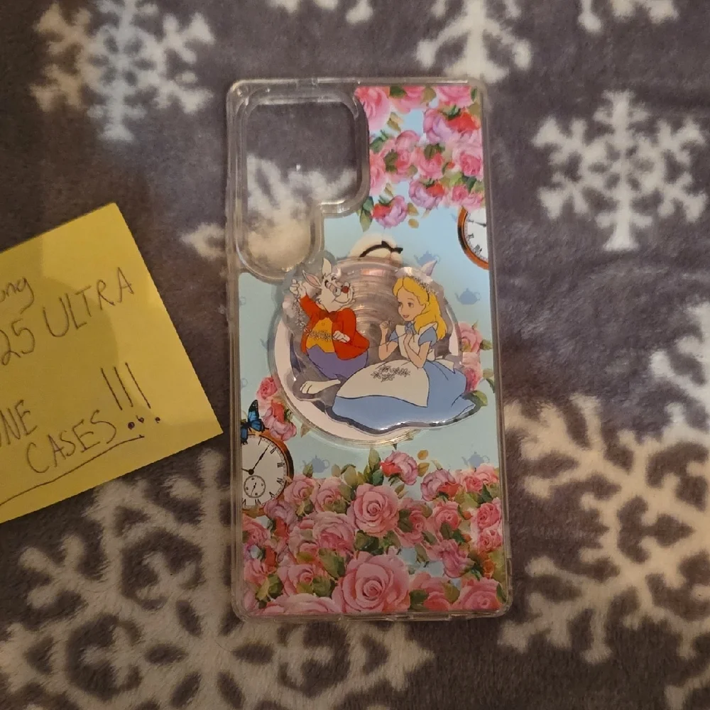 Samsung S25 Ultra Case - Blue and Pink Alice In Wonderland Design